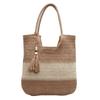 Large Capacity Commuter Leisure Straw Bag Women'S Seaside Vacation Beach Bag Woven Shoulder Tote Bag