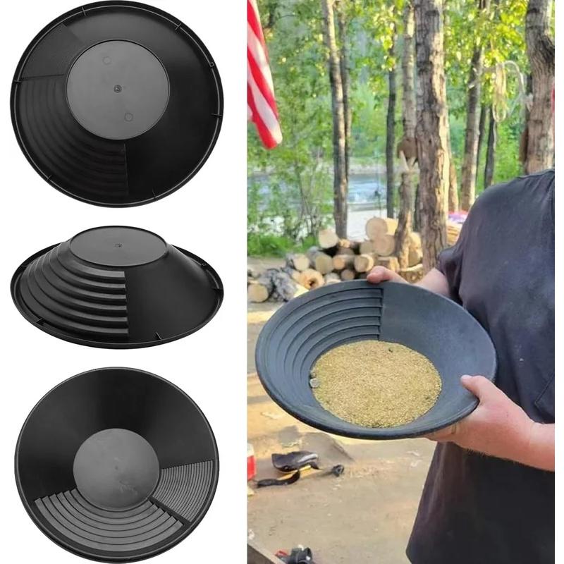 15 inch Hot Sale Plastic Gold Pan Basin Nugget Mining Pan Dredging Prospecting River Tool Wash Gold Panning Equipment