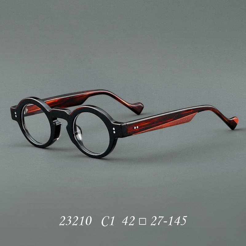 2026 Vintage Optical Spectacles Frames High Quality Acetate Reading Glasses Solid Pattern Splicing Color Computer Glasses Acetate