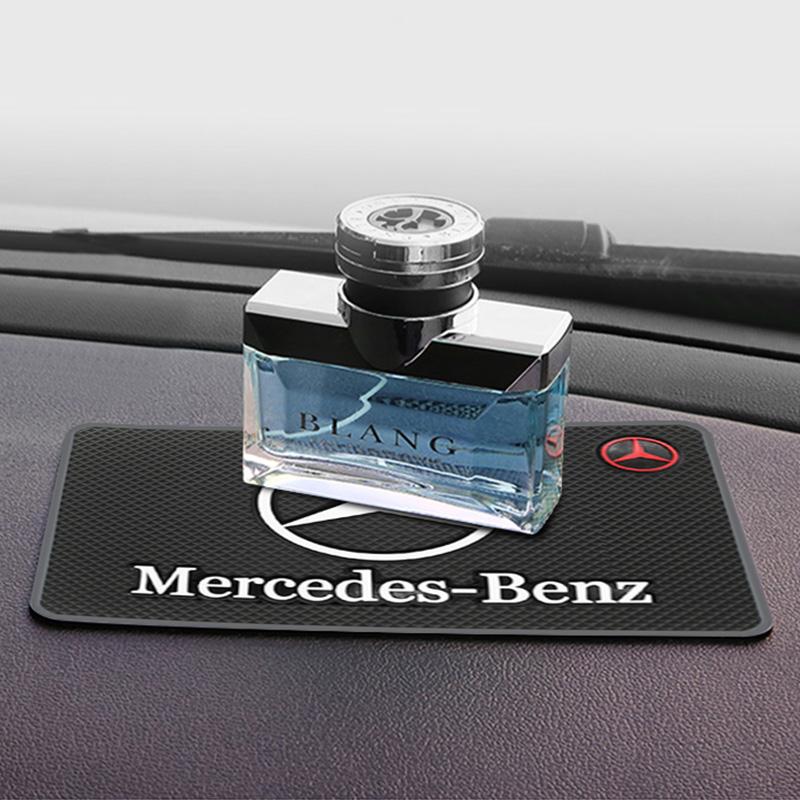 CRA1 Car Coasters Water Cup Slots Non-Slip Mat For Mercedes Benz W203 W205 W204 W221 W222 W212 W210 W211 Anti-skid Coaster Accessory