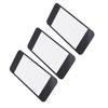 3PCS Top Screen Lens for New 2DS XL Resin Game Console Upper Top Screen Lens Replacement Cover with Adhesive Black