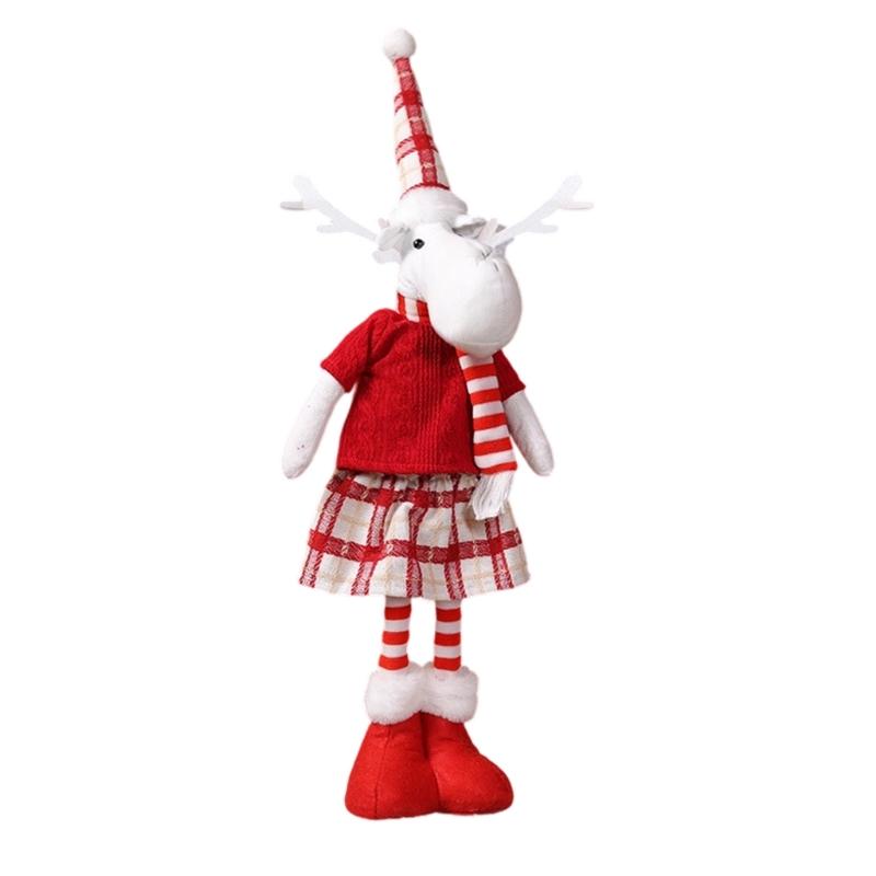 Elastic Holiday Decorations 3 Styles Expandable Santa Snowman Deer Christmas Parties Shelf Display