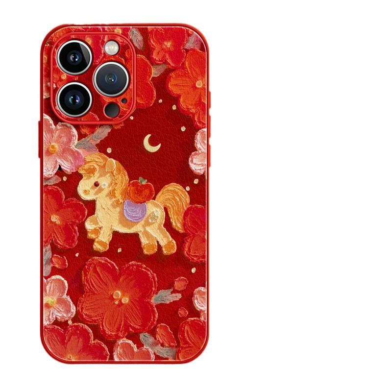 Applicable To Apple 17promax Mobile Phone Case, New iPhone16pro Case 14 Lambskin 15 Hand Rope 13pro.