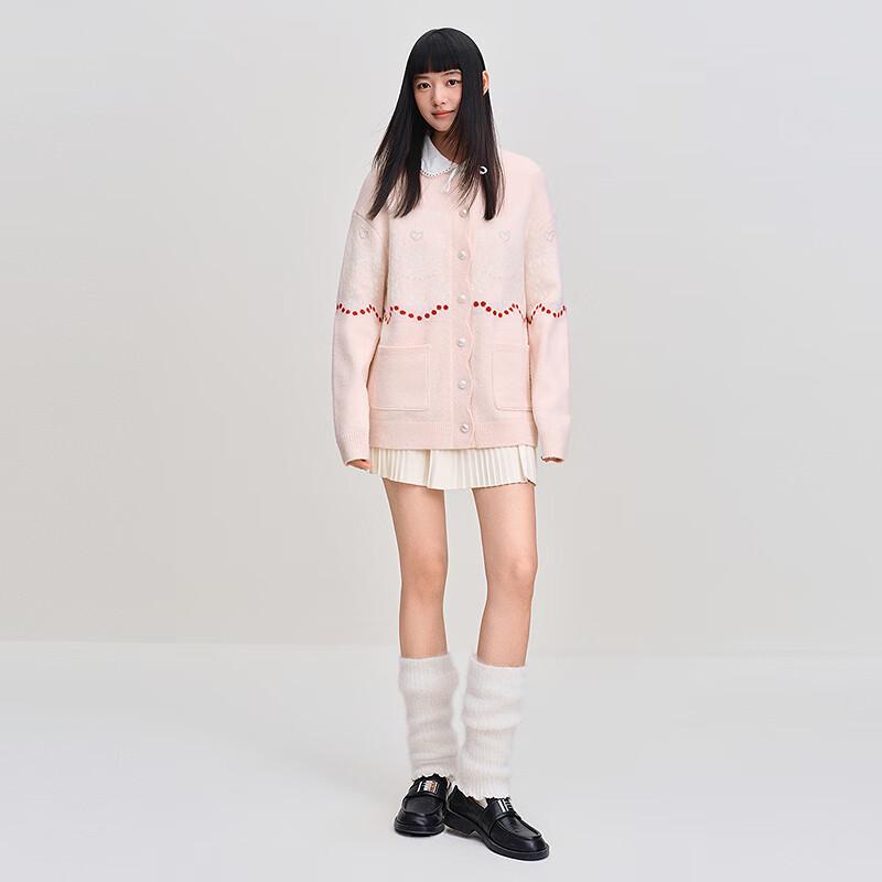 LED'IN XIAOLI Collaboration Floral Knitted Cardigan