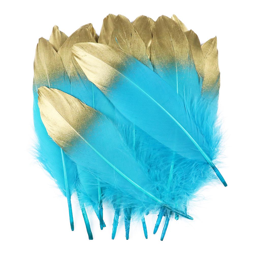 10/50pcs Gold White Goose Feathers Dyed Colorful Natural Gooset Plumes 15-20CM Costume Party Decor Feathers for Craft
