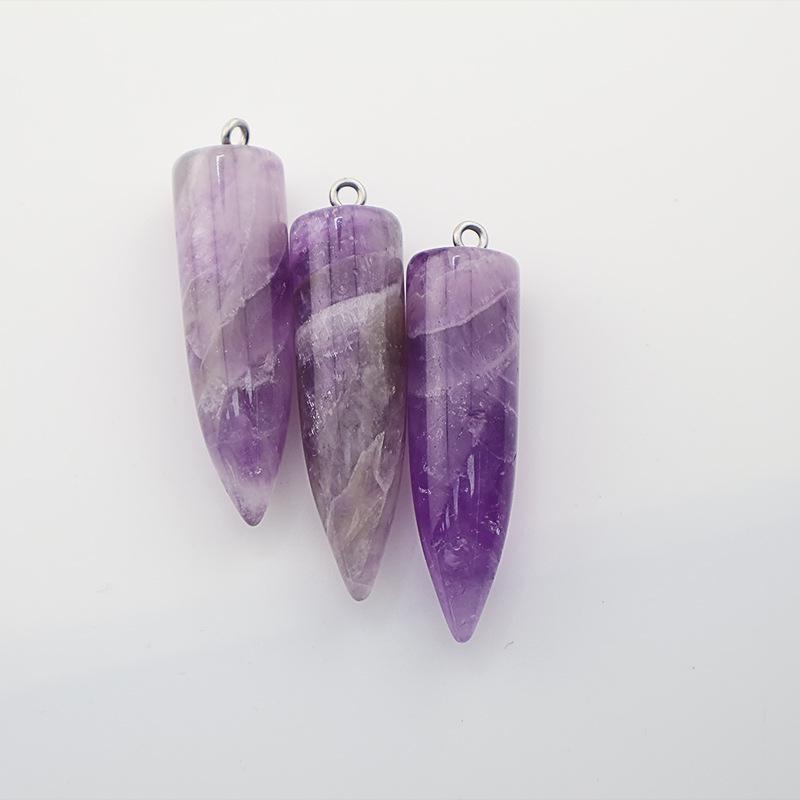 Crystal Agate Bullet Necklace Pendant & Keychain Accessory