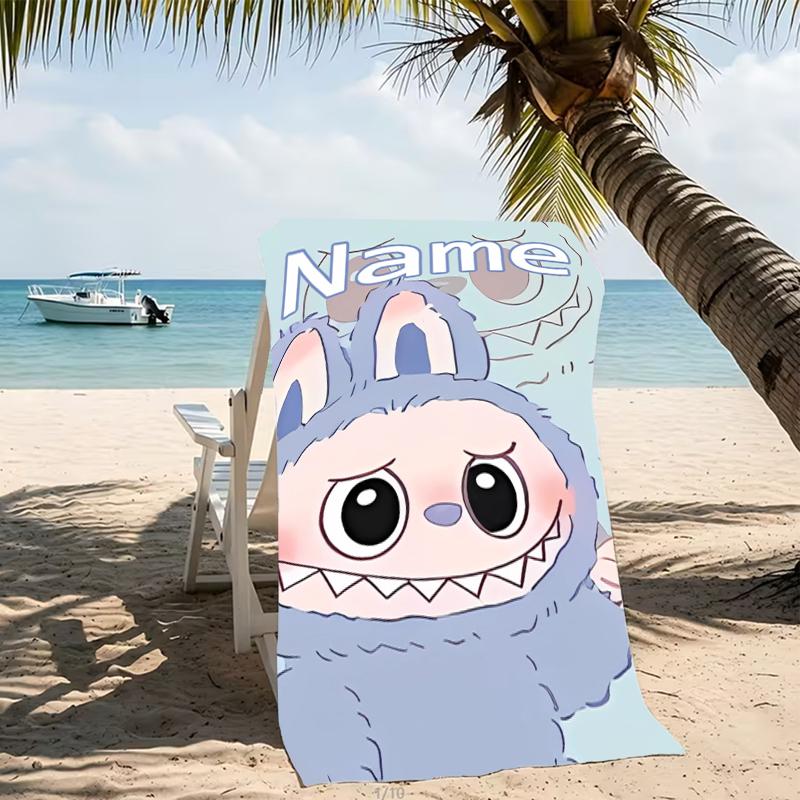 Customizable personalized beach towels Lububu themed designs.Suitable for the beach, yoga, sports;ideal as beach accessories