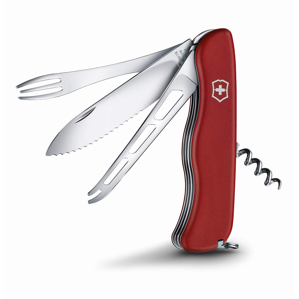 Victorinox Cheese Master Swiss Army Knife Multifunctional Knife Cheese Knife Fondue Fork Large Blade Swiss Made with 8 Functions Multi-tool []