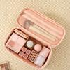 Women Corduroy Travel Makeup Storage Bag Portable Zipper Cosmetic Bag with Handle Square Large Capacity Toiletry Wash Pouch