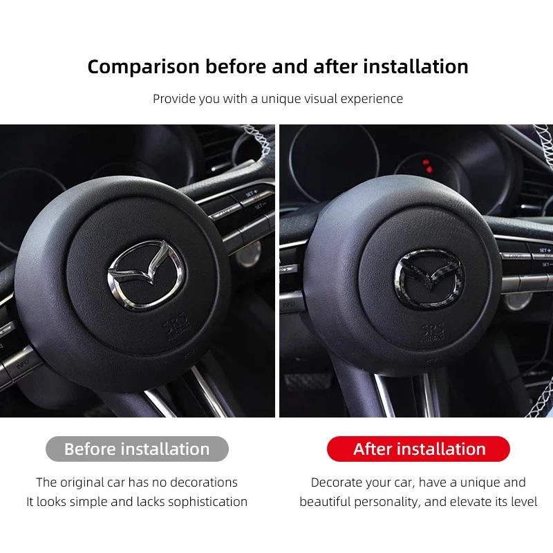 2025 Heißes Mazdaspeed Auto Lenkrad Verkleidung Aufkleber Auto Zubehör Für Mazda 2 3 6 5 Atenza CX3 CX5 MX5 CX7 Axela CX30 C