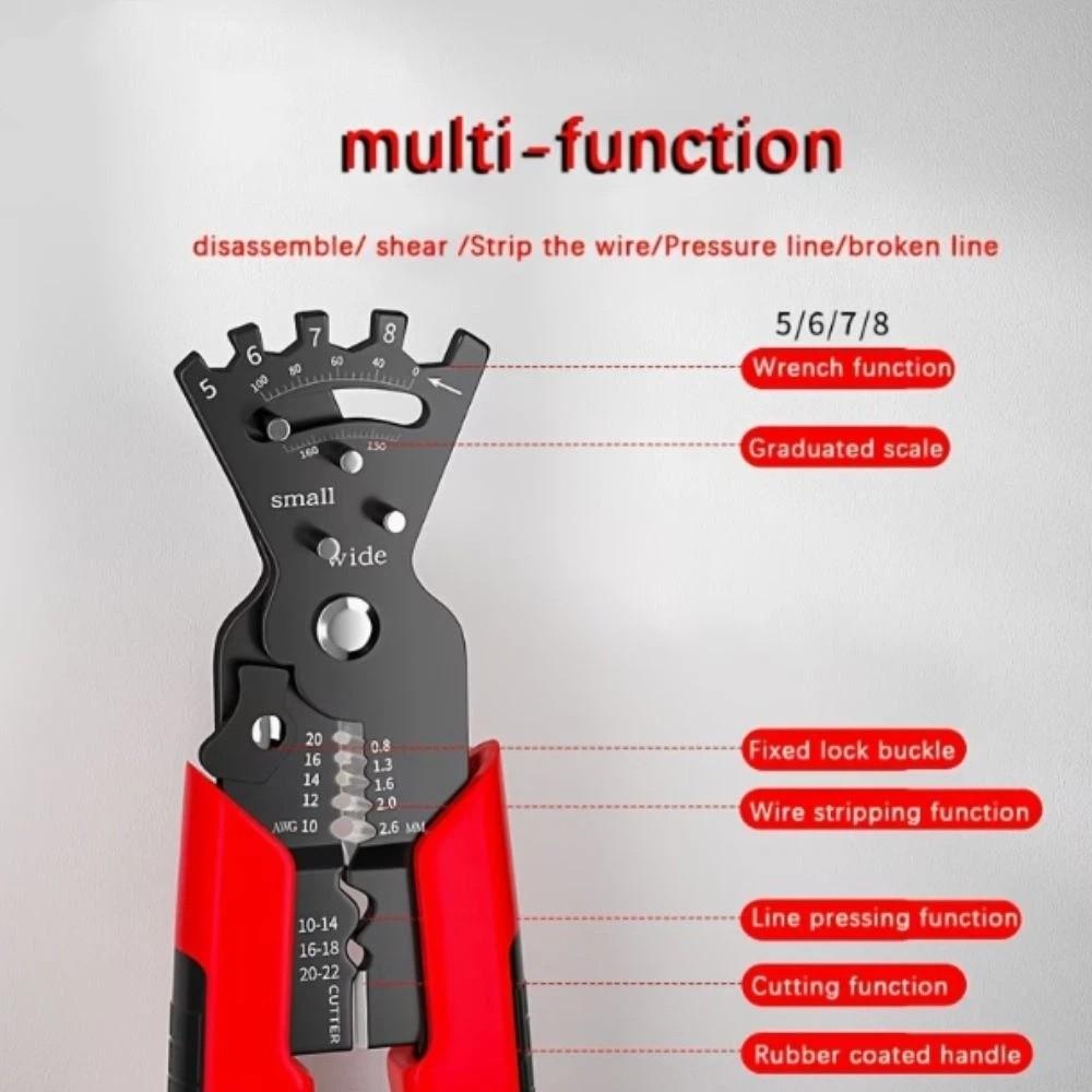 Crimping Cutting Wire Stripper Pressing Cable Cable Stripping Pliers Crimping Pliers  Household