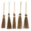 Iplusmile Mini Handwoven Miniature Resin Props for Halloween and Set of 5 Brooms, Brooms, Dollhouses,