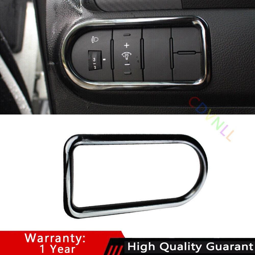 For Kia K3 Forte 2014-2018 Black Steel Inner Headlight Button Frame Cover Trim