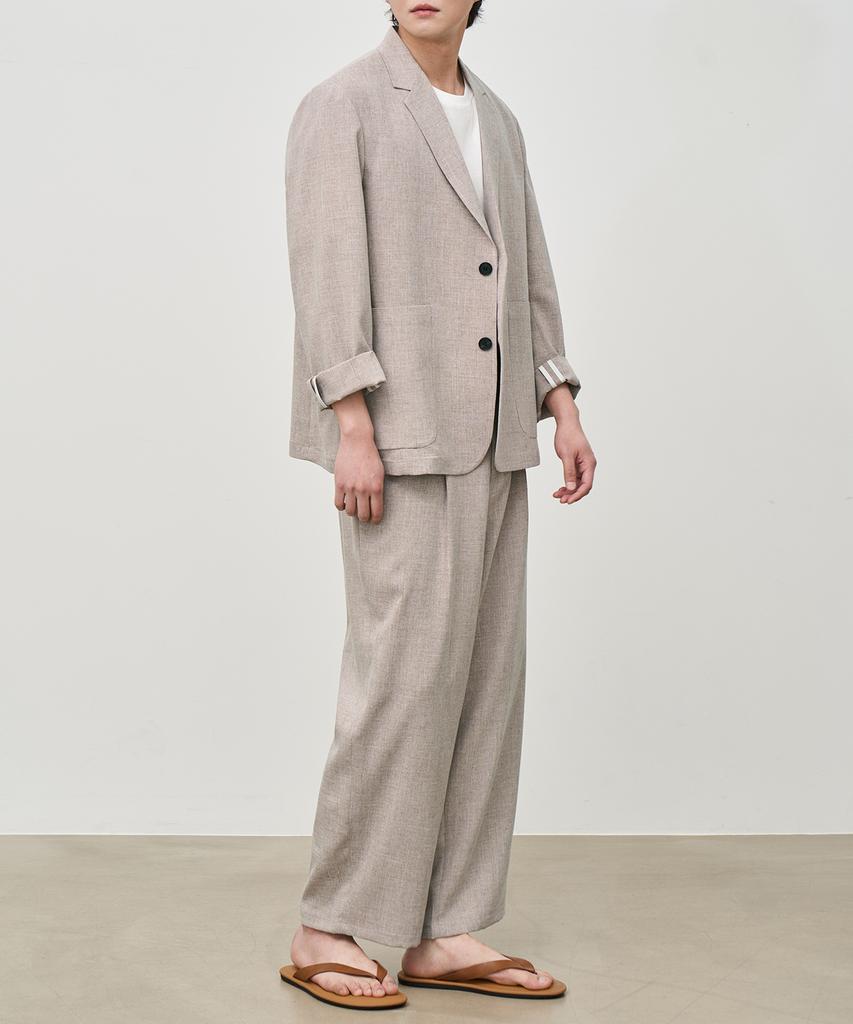 Prairie [Summer Setup] Like Linen Oversized Blazer Setup