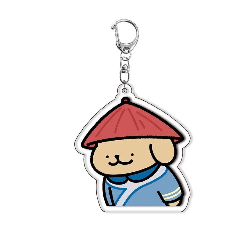 Creative Transform Ancient Costume Maltese Anime Acrylic Keychain Funny Kawaii Cartoon Puppy Couples Charm Ornament Jewelry Gift