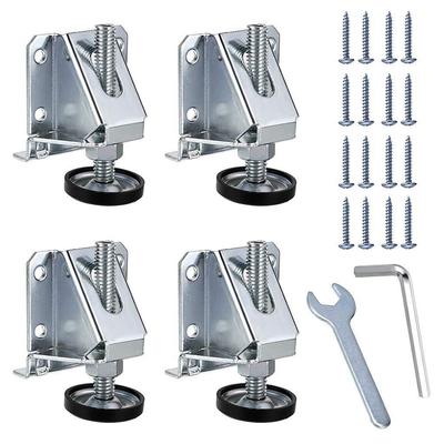 4Pcs Adjustable Furniture Leg Leveler Heavy Duty Furniture Leveling Feet Hardware Cabinet Table Leveler Leg Anti Slip Foot Pad