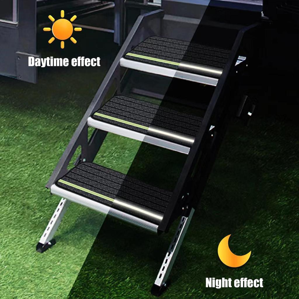 RV Step Carpet Outdoor Step Mats Anti-slip Self-stick Pad Protective Rug Carpet Luminous Dustproof for Staircase Camping Car