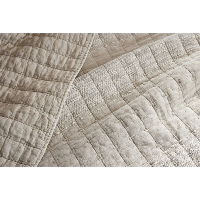 Bedspread 240 X 260 Cm "Zelie" Jacquard Cotton the Butterfly Effect - Sand - 240 X 260 Cm