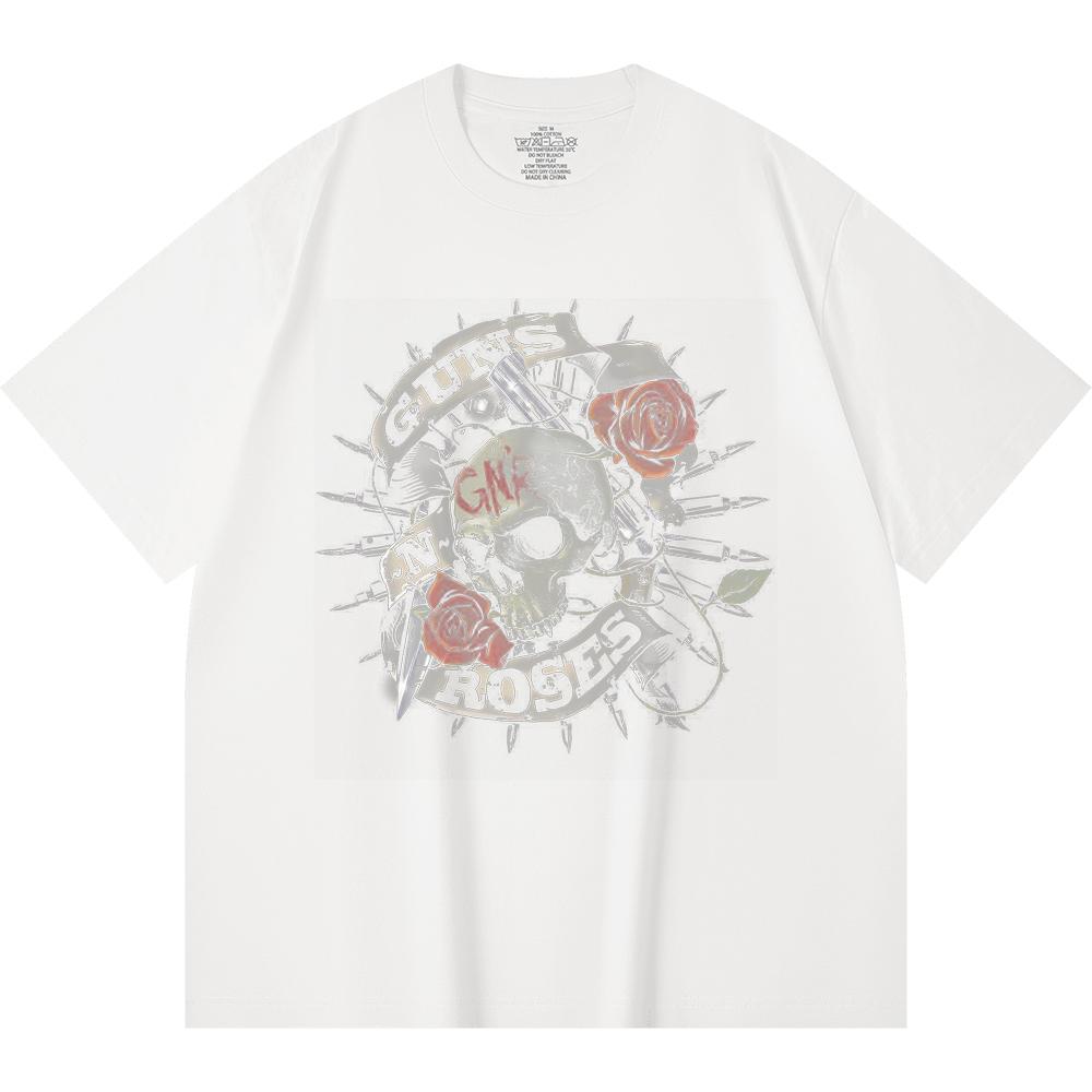 230 Gsm 100% Cotton Heavy Metal T-Shirt  Rock Band Popular Music Print Unisex Heavy Cotton T Shirt