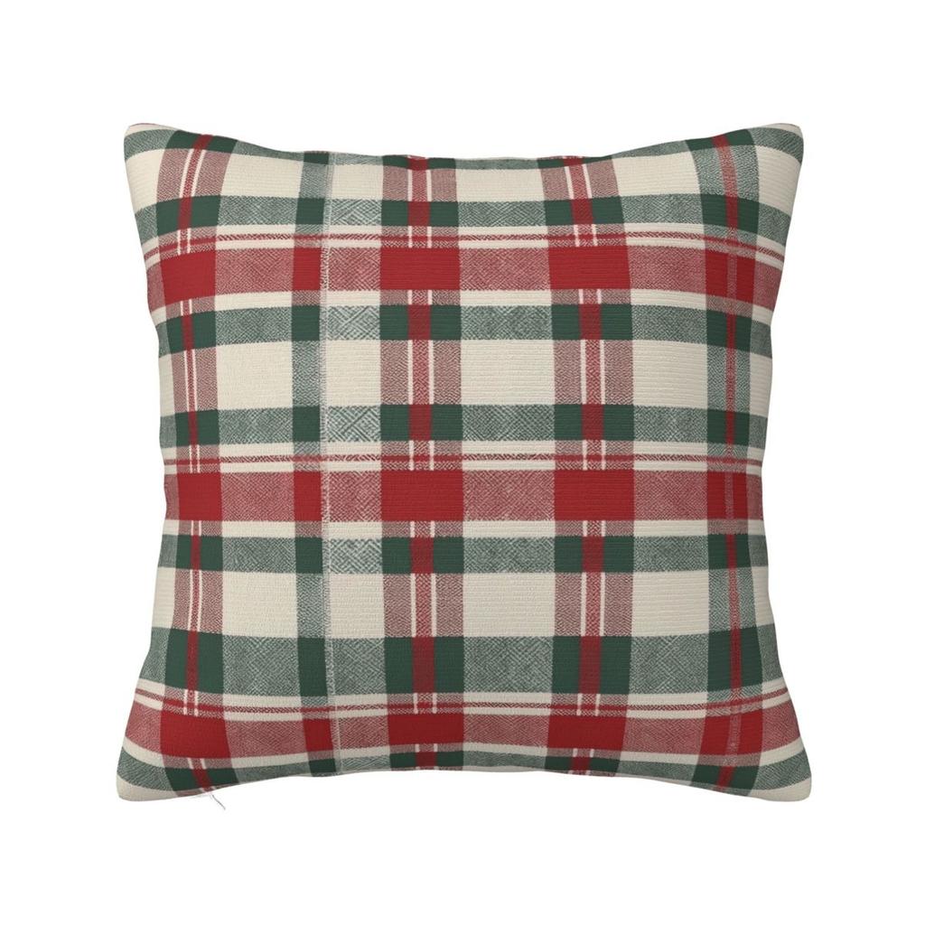 Kostkovaný a sváteční vánoční povlak na polštář Novinka Povlak na polštář Měkký design Povlak na polštář Povlaky na polštáře Na pohovku Auto Domácí dekorace