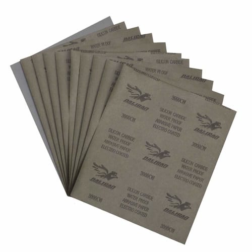 KIMLONTON Waterproof Sandpaper, Waterproof Sanding Paper (#3000 Grit), Extra Fine, 230x280mm, Set of 10, for Automotive Repair, Metal Polishing, Ceram