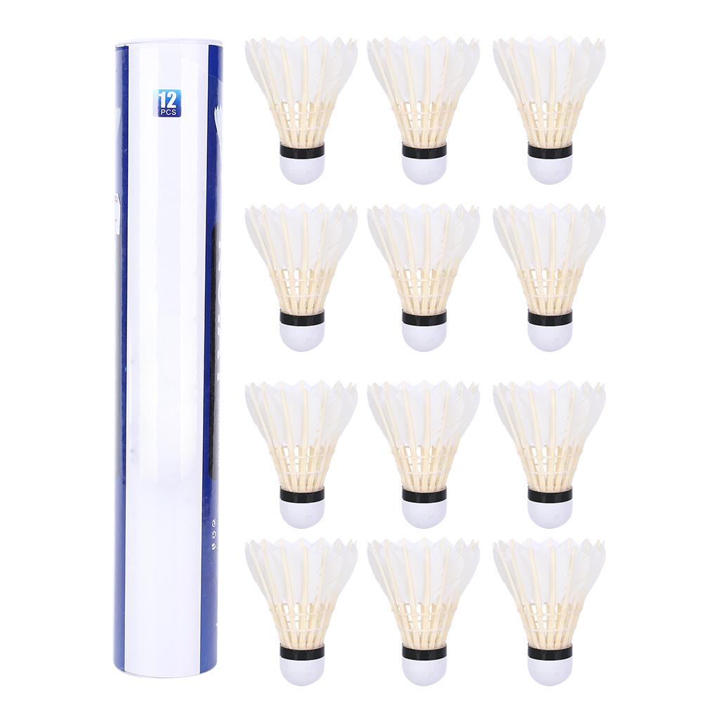 Buy A1 12PCS All Natural Cork Wood Goose Feather Fly Stability Training ...