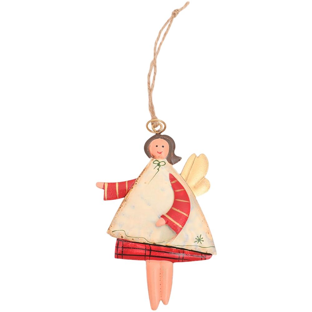 Holiday Decoration Festive Iron Pendant Hanging Ornament For Tree Angel Ornament Versatile Decoration Colorful Detail