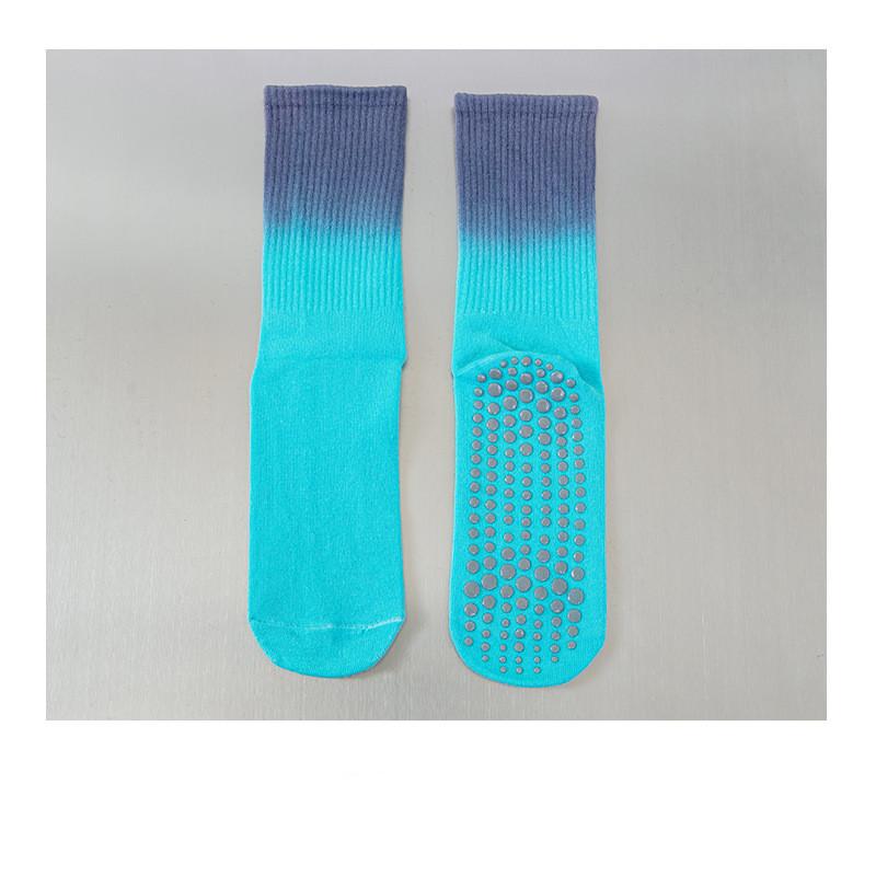 Autumn/winter Gradient Yoga Socks Women Anti Slip Professional Pilates Socks Cotton Breathable Indoor Dance Fitness Sports Socks