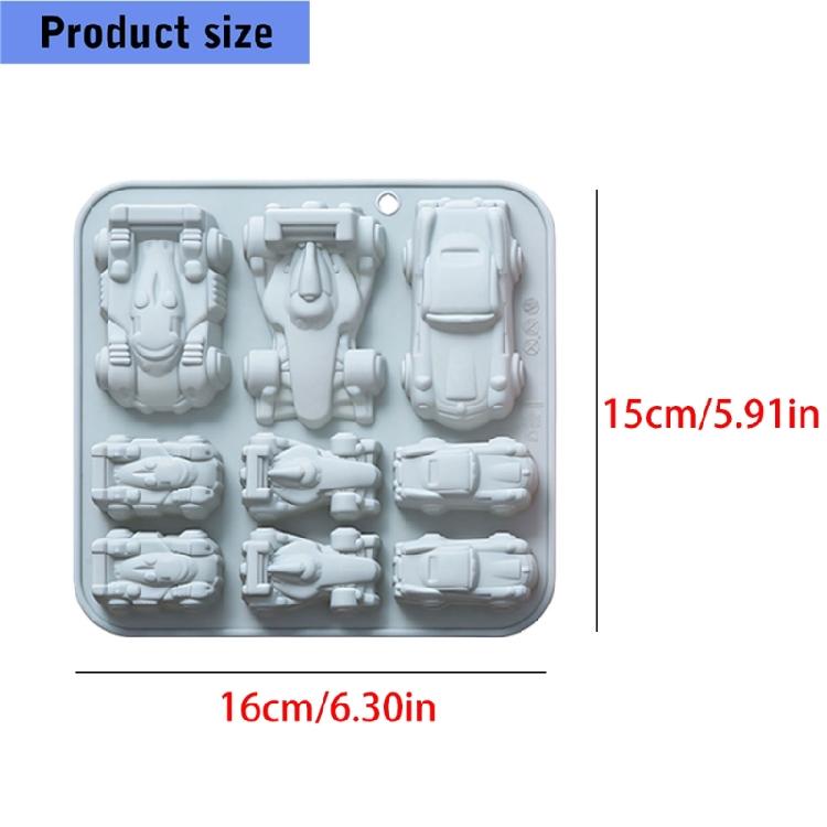 Macchina del Ghiaccio per Automobili da Corsa 9 Cavità Stampo per Ghiaccio a Forma di Auto da Corsa Stampini in Silicone per Congelare Bevande Cioccolato Dolci Cottura