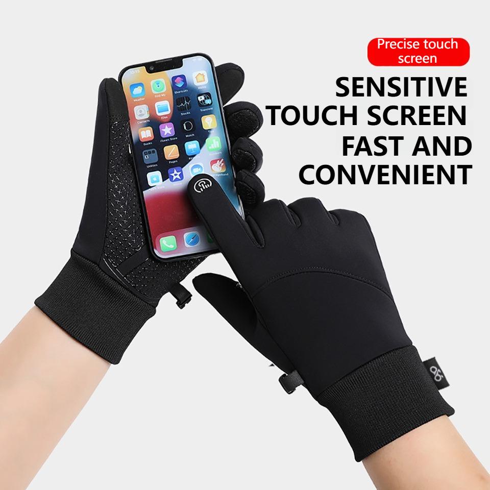 Silicone Anti Slip Warm Gloves for Men and Women Outdoor Sports Cycling Skiing Gloves Touch Screen Waterproof Hiking Gloves
