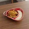 with Handle Vintage Separated Fruit Salad Plate Heat-resistant French Fry Plate  Dessert