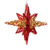 Holiday Ornament Set 4pcs Snowflakes Wreaths Sunflowers Exploding Stars for Christmas Tree and Indoor Decoration
