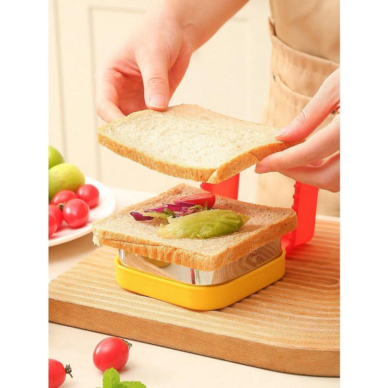 1pc Sandwich Cutter And Sealer, Pocket Mold Cartoon Bread Mold Toast Stamp Press Mold Stainless Steel Cookie Cutter