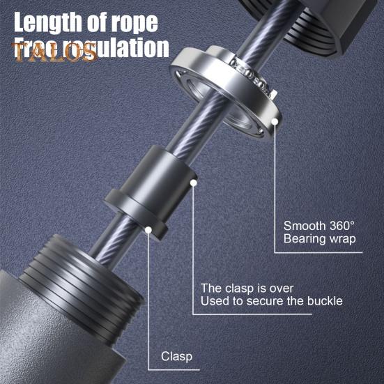 Skipping Rope Non-slip Foam Handle Length Adjustable Tangle-Free Students Kids Men Women Workout Training Lose Weight Jump Rope