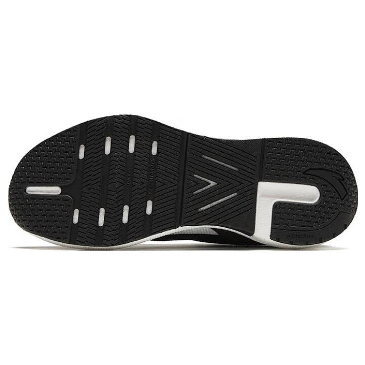 Anta Burning Refinement Abrasion Resistant Slip Resistant Low Top Running Shoes Women's Black White 122417788-1