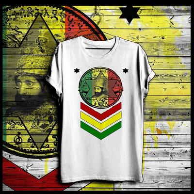 Camiseta Reggae Raízes Rock Bandeira Rasta Jah Rastafári Haile Selassie Leões Rasta