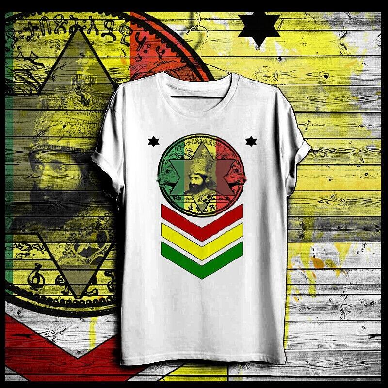 

Футболка Реггі Коріння Рок Прапор Раста Джа Растафарі Хайле Селассі Раста Леви S