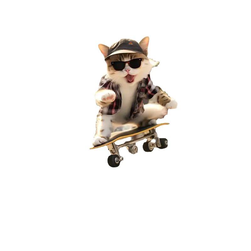 New Acrylic Flat 2D To Cool Skateboard Cat Pendant Pendant Backpack Pendant Keychain Pendant