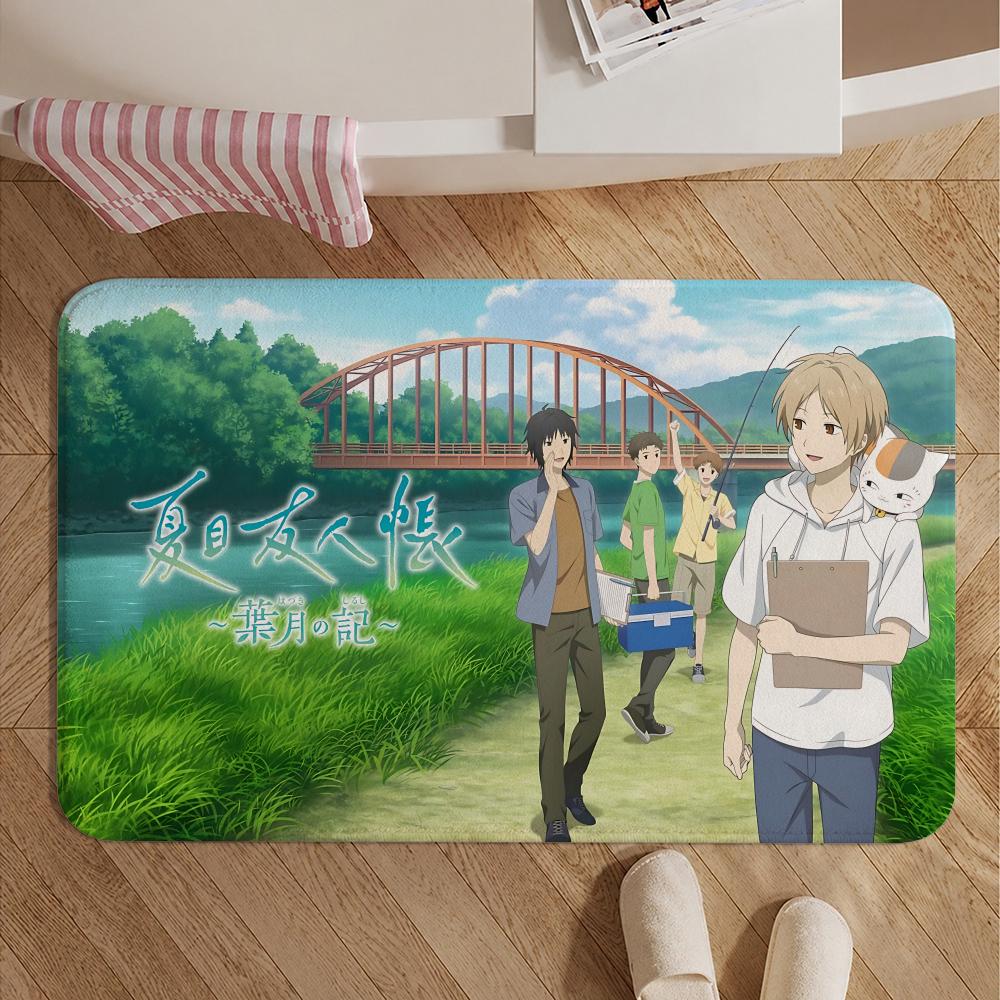 Anime-Natsume's Book of FriendsS Floor Mat Soft Non-Slip Bath Mat, Bedside Carpet, Absorbent Doormat for Home