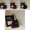 Fashionable Bucket Bag For Women With Soft Pu Material And Stylish Sewing Elements Available In Black Wine Red Red And Coffee For Fall
