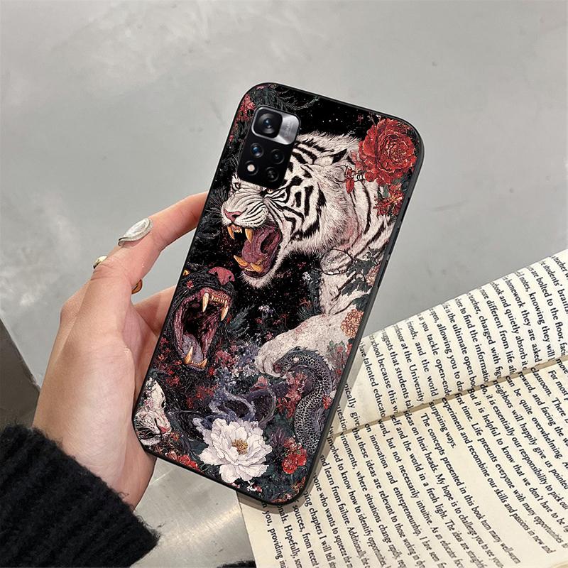 

Japanese tiger Art Funda Phone Case For Xiaomi Redmi note 14 Pro 14 13 12 11 10 Pro 14S 12S 11S Redmi 14C 13C 10 Redmi Note 14 5G