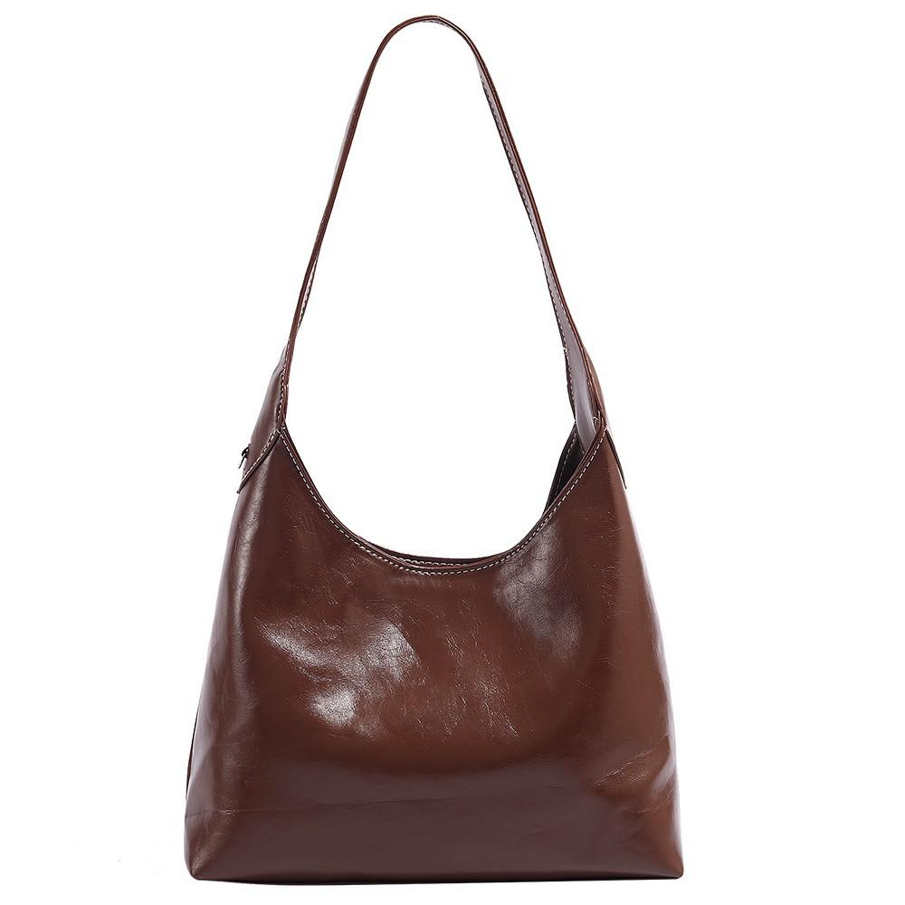 This Year's Popular Fashion Korean-style Retro Commuter Textured Shoulder Bag for Women 2025 New Underarm Tote Bag Trendy