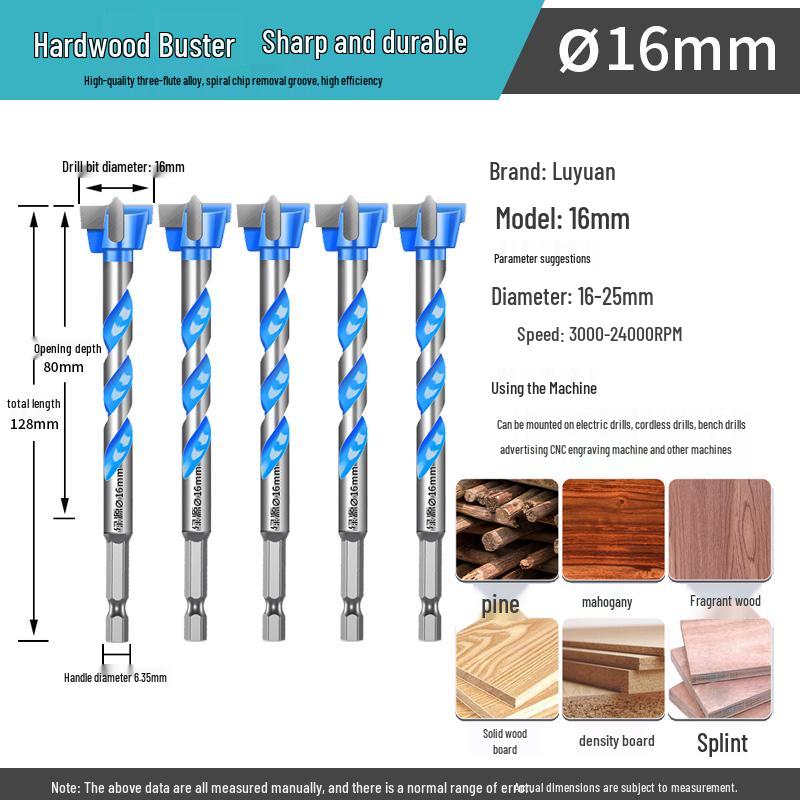 Extra Long Wood Hole Saw & Drill Set for Woodworking, Hinge, Plastic, and Door Panels