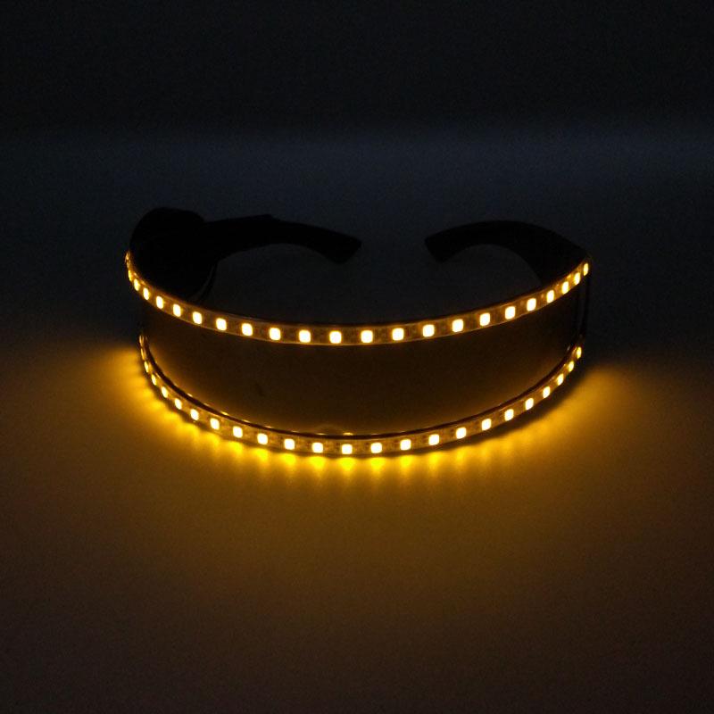 LED Wolverine Handschuhe & Dreifarbige Leuchtbogen-Brille für Bühnen- und Barauftritte