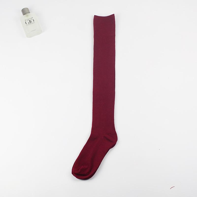 Lolita Cute Vertical Striped Stockings Japan And South Korea Campus Socks Knee Color Warm Pile Socks Long Tube High Tube Women's