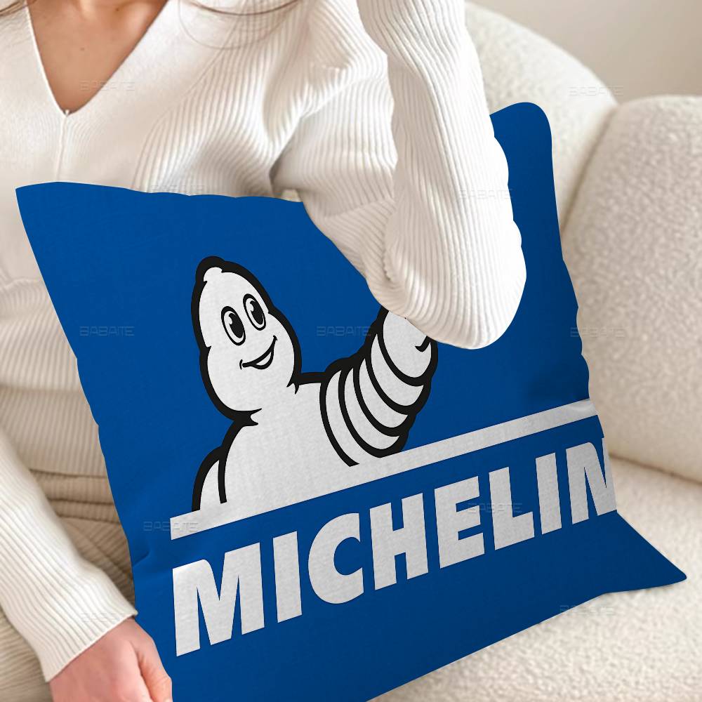 M-Michelins Logo Pillow Cover for Bedroom Room and Living Room Sofa Decorative Cushion Cover