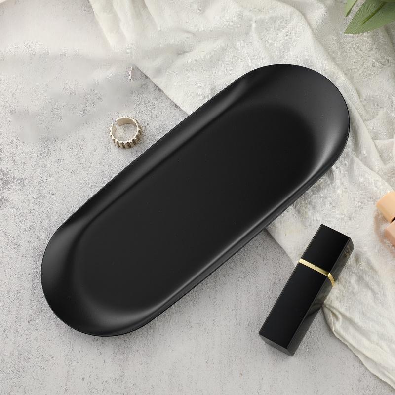 Metals Stainless Steels Oval Tray Jewellery Storage Shelf Desktop Clutter Organiser Birthday Party Decoration Ornaments