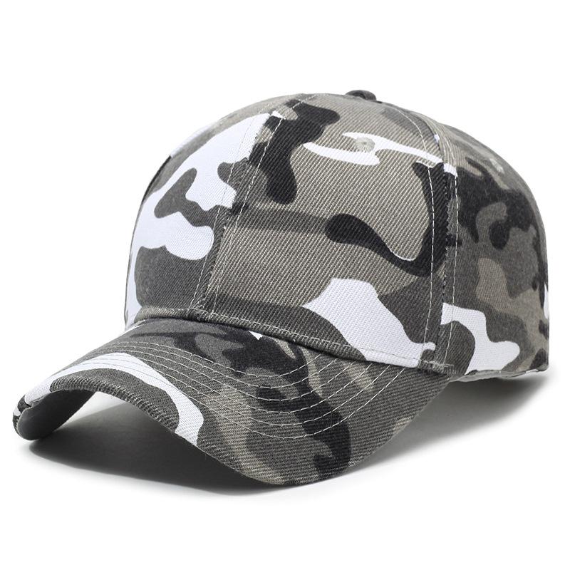 Curved Brim Camouflage Baseball Cap Outdoor Sports Sunshade Camouflage Hat Camping Military Training Duckbill Cap Adjustable