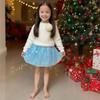 Festive Girls' Princess Dress - Trendy Christmas Performance Costume Skirt