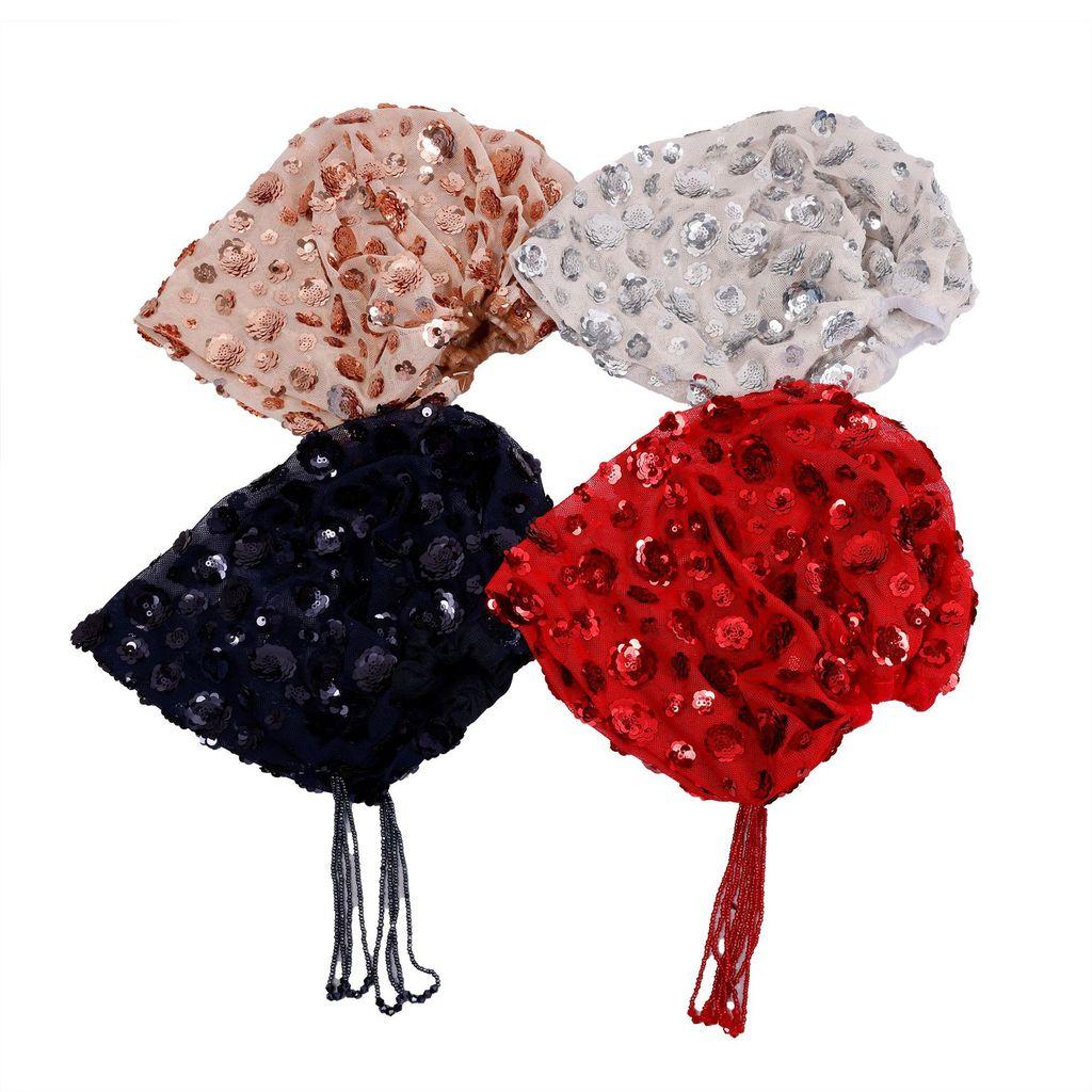 Polyester Sun Protection Cap With Embroidered Flowers For Summer And Winter Wear